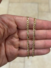 14K Solid Yellow Gold Cuban 4MM Link Chain Necklace 18" ,Layering Chain , Everyday Minimal Chain, 14K Gold